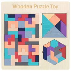 Nobo Kids Montessori puzzle Drevené kocky Puzzle