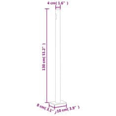 Vidaxl Zaťahovacia bočná markíza na terasu 220x500 cm čierna