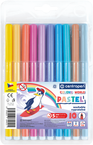 Centropen Fixy PASTEL 10 farieb