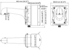 Hikvision držiak pre kameru DS-1604ZJ-corner/ kompatibilný s kamerami 4 inch PTZ