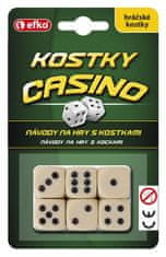 Kostky CASINO - hráčské kostky keramické