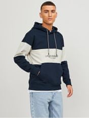 Jack&Jones Pánska mikina JORLAKEWOOD Relaxed Fit 12246802 Sky Captain BLOCKING (Veľkosť S)