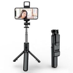 MG Tripod bluetooth selfie tyč so statívom, čierna