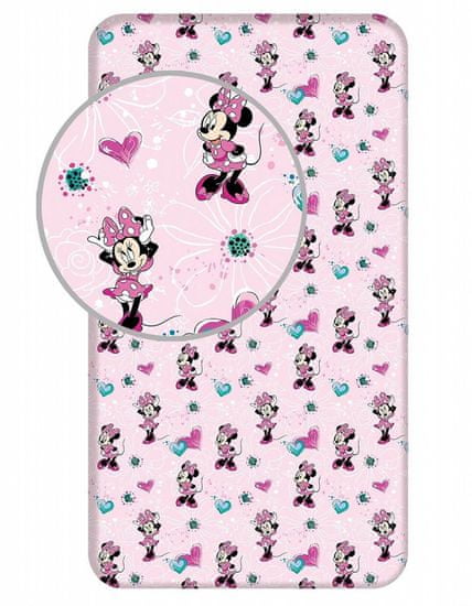 Jerry Fabrics Prestieradlo Minnie Flowers 02 90x200x25 cm