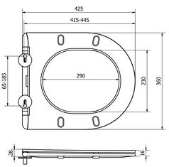 Mexen WC sedátko SLIM DUROPLAST na wc misu LENA RICO SOFIA CARMEN (0660) | soft-close, 39030100