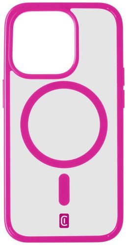 zadný kryt ochranný Cellularline Zadný kryt Pop Mag s podporou Magsafe pre Apple iPhone 15 Pro, čírý / ružový POPMAGIPH15PROF