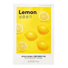 shumee Airy Fit Sheet Mask rozjasňujúca listová maska s citrónovým extraktom Lemon 19ml