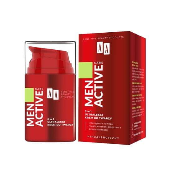 shumee Men Active Care 3v1 ultraľahký krém na tvár 50ml