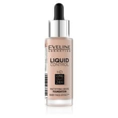 shumee Liquid Control HD Long Lasting Formula 24H make-up na tvár s kvapkadlom 020 Rose Beige 32 ml