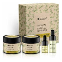 shumee Naturro Special Gift Box set telové maslo 300 ml + telový peeling 300 ml + prírodný olej 11 ml + olej na mihalnice 6 ml