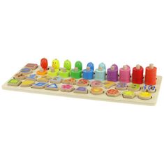 Nobo Kids Drevené puzzle Fish Blocks Digits Abacus