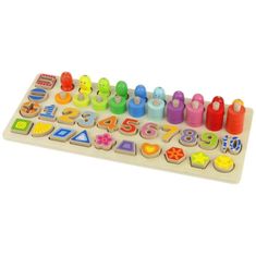 Nobo Kids Drevené puzzle Fish Blocks Digits Abacus