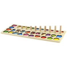 Nobo Kids Drevené puzzle Fish Blocks Digits Abacus