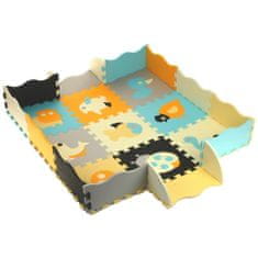 Nobo Kids Penové puzzle podložka pod ohrádku Plot tvary farieb