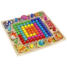 Nobo Kids Drevené mozaikové guličky Puzzle Rybárstvo