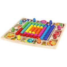 Nobo Kids Drevené mozaikové guličky Puzzle Rybárstvo