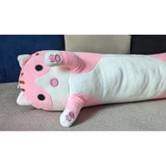 Nobo Kids Long Plush Kitten Mascot Pillow Roller ružový