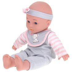 Nobo Kids Baby Mäkká plyšová bábika hovorí mama, otec, 30 cm