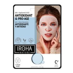 shumee Antioxidant & Pro-Age Tissue Face Mask maska proti starnutiu s koenzýmom Q10 a kyselinou hyalurónovou 20 ml