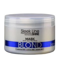 shumee Hodvábna maska Sleek Line Blond Mask pre blond vlasy poskytujúca platinový odtieň 250ml