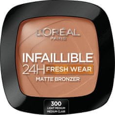 shumee Infaillible 24H Fresh Wear Soft Matte Bronzer zmatňujúci bronzer na tvár 300 Light Medium 9 g