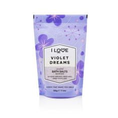 shumee Vonná soľ do kúpeľa upokojujúca a relaxačná soľ do kúpeľa Violet Dreams 500g