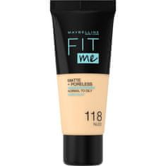 shumee Fit Me Matte &amp; Poreless Foundation zmatňujúci make-up na tvár 118 Nude 30 ml