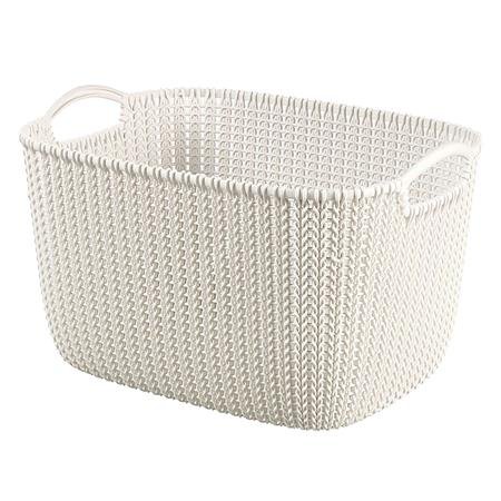 CURVER Pletený košík Knit, krémová, veľkosť L, plast, 226379