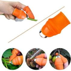 HOME & MARKER® Kompaktný ochranný silikónový nôž na palce do záhrady (1x čepeľ na palec + 1x ochrana na prst) | THUMBYCUT