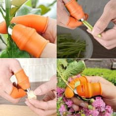 HOME & MARKER® Kompaktný ochranný silikónový nôž na palce do záhrady (1x čepeľ na palec + 1x ochrana na prst) | THUMBYCUT