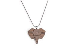 BeWooden dámska dřevěný prívesok na krk Elephant Pendant univerzálna