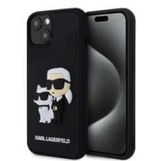 Karl Lagerfeld Zadný kryt 3D Rubber Karl and Choupette pre iPhone 13 Black