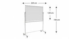 Allboards Mobilní tabule 220 x 120 cm ALLboards PREMIUM MOB2212