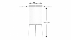 Allboards CLASSIC FL1R magnetický flipchart s rameny 100 x 70 cm