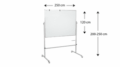 Allboards Mobilní tabule 250 x 120 cm ALLboards INDUSTRY TPJ2512