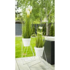 ModernHome Trojuholníkový stojaci záhon 40 cm biely GLAMOUR