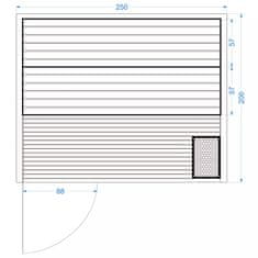 HansCraft Fínska sauna ACE 250 Severský smrek