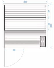 HansCraft Fínska sauna ACE 200 Severský smrek