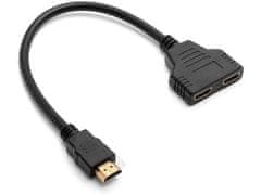 Verk 06291 Rozbočovač signálu HDMI FULL HD 2 porty, 30 cm čierna