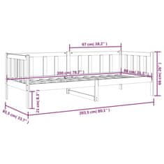 Vidaxl Denná posteľ medovo-hnedá 80x200 cm borovicový masív