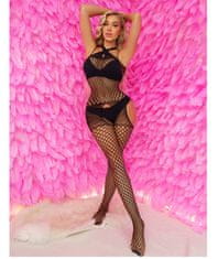 Temptly Sexi kabaretné bodystocking s otvoreným rozkrokom