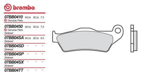 Brembo brzdové dosky moto 07BB04TT