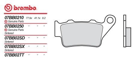 Brembo brzdové dosky moto 07BB02SX