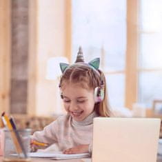 Netscroll Bezdrôtové detské slúchadlá s vzhľadom jednorožca, UnicornBuds