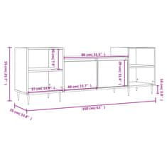 Vidaxl TV skrinka sivý dub sonoma 160x35x55 cm spracované drevo