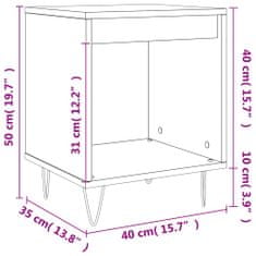 Petromila vidaXL Nočné stolíky 2 ks biele 40x35x50 cm kompozitné drevo