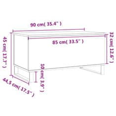 Vidaxl Konferenčný stolík sivý sonoma 90x44,5x45 spracované drevo