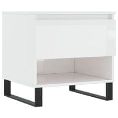 Petromila vidaXL Konferenčný stolík lesklý biely 50x46x50 cm kompozitné drevo