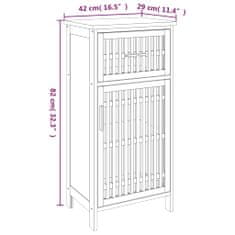 Vidaxl Kúpeľňová skrinka 42x29x82 cm masívne orechové drevo