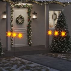 shumee Vianočné svetlá s hrotmi 3 ks LED skladacie žlté 35 cm